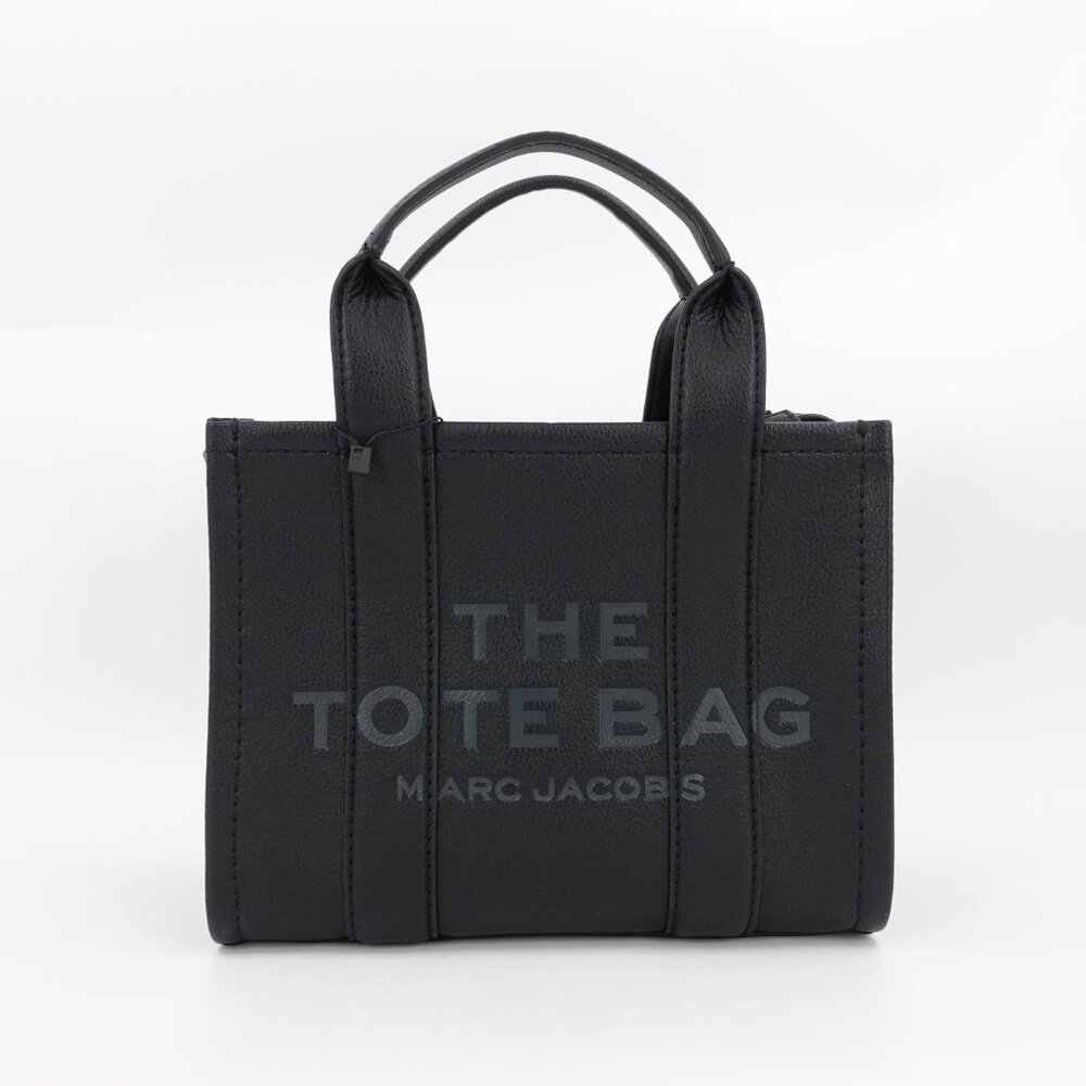 Marc Jacobs Women's The Small Leather Tote Bag Grainy Black OS